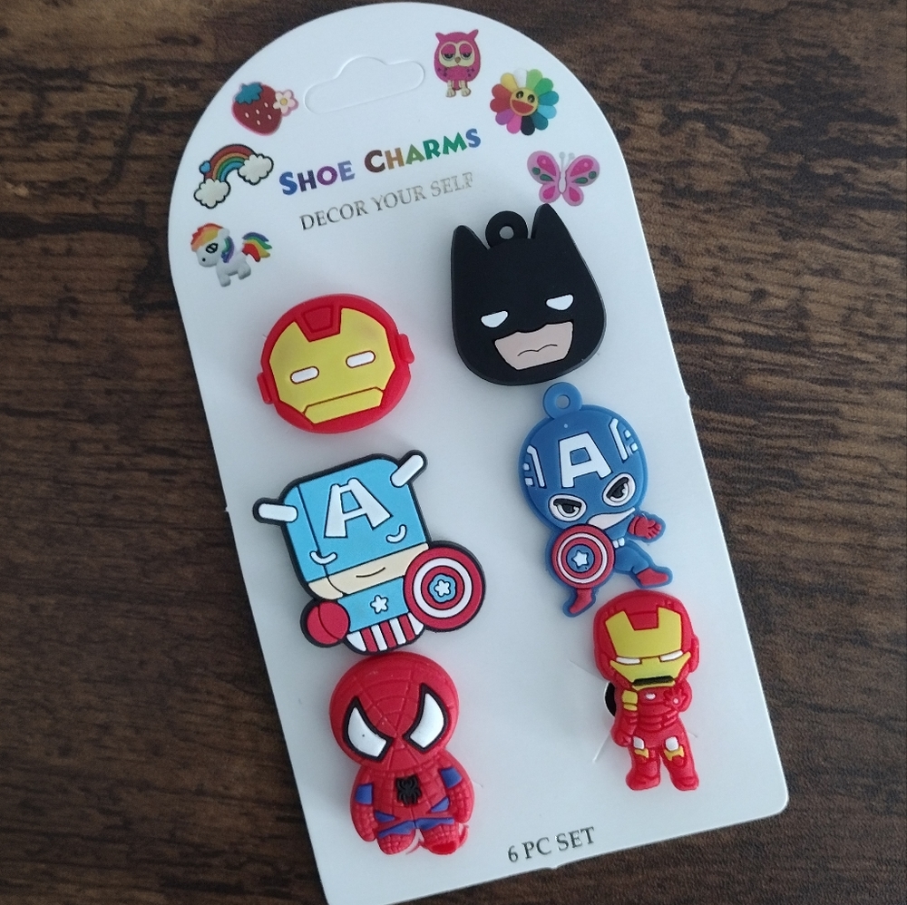 Superhero charms.